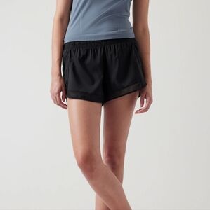 Athleta Mesh Racer Run Shorts